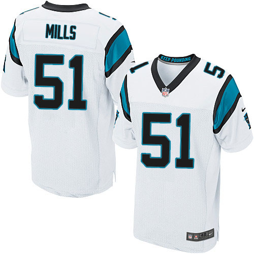 Nike Panthers #51 Sam Mills White Men's Stitched NFL Elite Jersey Nike Panthers #51 Sam Mills White Men's Stitched NFL Elite Jersey