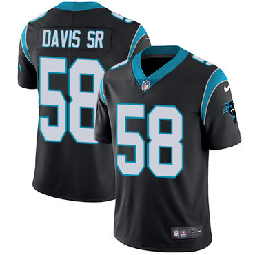 Nike Panthers #58 Thomas Davis Sr Black Team Color Men's Stitched NFL Vapor Untouchable Limited Jersey Nike Panthers #58 Thomas Davis Sr Black Team Color Men's Stitched NFL Vapor Untouchable Limited Jersey