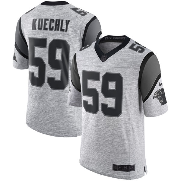 Nike Panthers #59 Luke Kuechly Gray Men's Stitched NFL Limited Gridiron Gray II Jersey Nike Panthers #59 Luke Kuechly Gray Men's Stitched NFL Limited Gridiron Gray II Jersey
