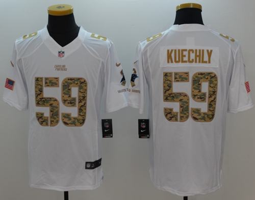 Nike Panthers #59 Luke Kuechly White Men's Stitched NFL Limited Salute to Service Jersey Nike Panthers #59 Luke Kuechly White Men's Stitched NFL Limited Salute to Service Jersey