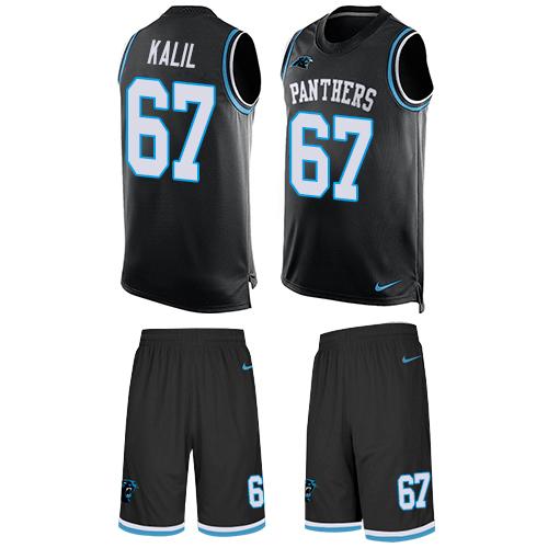 Nike Panthers #67 Ryan Kalil Black Team Color Men's Stitched NFL Limited Tank Top Suit Jersey Nike Panthers #67 Ryan Kalil Black Team Color Men's Stitched NFL Limited Tank Top Suit Jersey