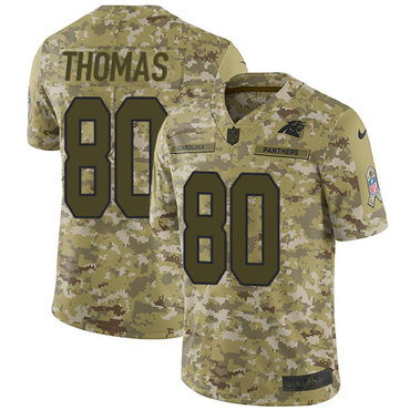 Nike Panthers #80 Ian Thomas Camo Men's Stitched NFL Limited 2018 Salute To Service Jersey Nike Panthers #80 Ian Thomas Camo Men's Stitched NFL Limited 2018 Salute To Service Jersey