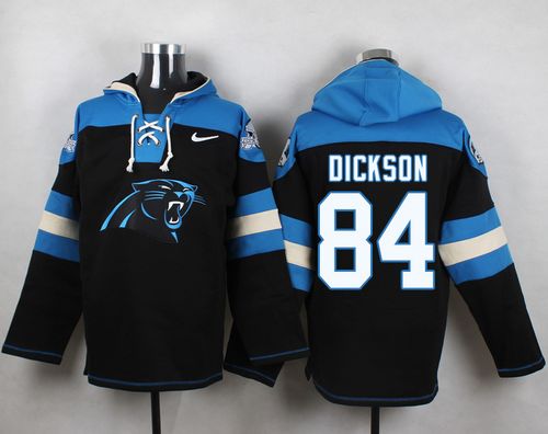 Nike Panthers #84 Ed Dickson Black Player Pullover NFL Hoodie Nike Panthers #84 Ed Dickson Black Player Pullover NFL Hoodie