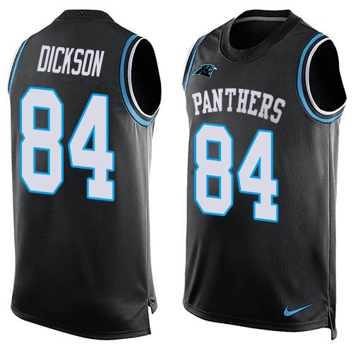 Nike Panthers #84 Ed Dickson Black Team Color Men's Stitched NFL Limited Tank Top Jersey Nike Panthers #84 Ed Dickson Black Team Color Men's Stitched NFL Limited Tank Top Jersey