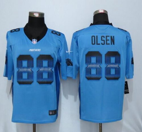 Nike Panthers #88 Greg Olsen Blue Alternate Men's Stitched NFL Limited Strobe Jersey Nike Panthers #88 Greg Olsen Blue Alternate Men's Stitched NFL Limited Strobe Jersey