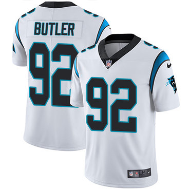 Nike Panthers #92 Vernon Butler White Men's Stitched NFL Vapor Untouchable Limited Jersey Nike Panthers #92 Vernon Butler White Men's Stitched NFL Vapor Untouchable Limited Jersey