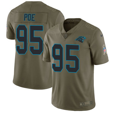 Nike Panthers #95 Dontari Poe Olive Men's Stitched NFL Limited 2017 Salute To Service Jersey Nike Panthers #95 Dontari Poe Olive Men's Stitched NFL Limited 2017 Salute To Service Jersey