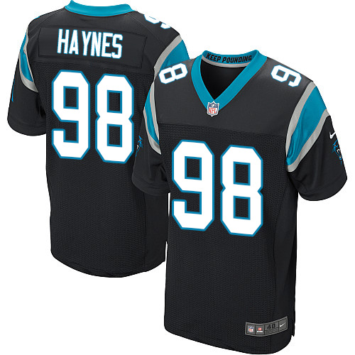 Nike Panthers #98 Marquis Haynes Black Team Color Men's Stitched NFL Elite Jersey Nike Panthers #98 Marquis Haynes Black Team Color Men's Stitched NFL Elite Jersey