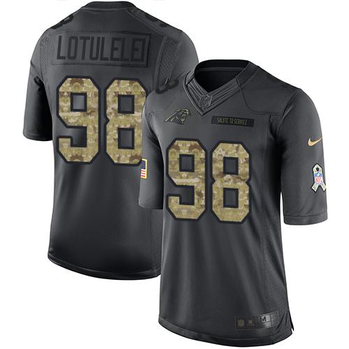 Nike Panthers #98 Star Lotulelei Black Men's Stitched NFL Limited 2016 Salute to Service Jersey Nike Panthers #98 Star Lotulelei Black Men's Stitched NFL Limited 2016 Salute to Service Jersey