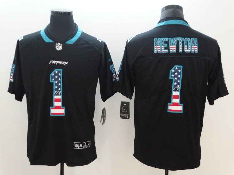 Nike Panthers 1 Cam Newton Black USA Flag Fashion Color Rush Limited Jersey Nike Panthers 1 Cam Newton Black USA Flag Fashion Color Rush Limited Jersey