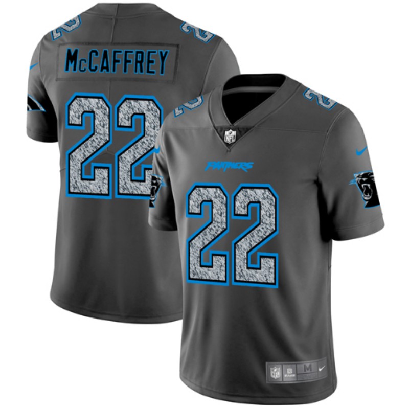 Nike Panthers 22 Christian McCaffrey Gray Camo Vapor Untouchable Limited Jersey