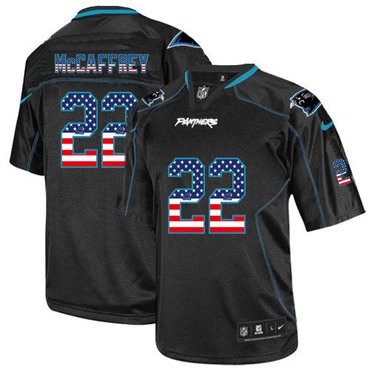 Nike Panthers 22 Draft McCaffrey Black USA Flag Fashion Elite Jersey Nike Panthers 22 Draft McCaffrey Black USA Flag Fashion Elite Jersey