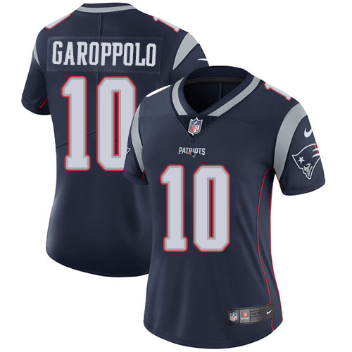 Nike Patriots #10 Jimmy Garoppolo Navy Blue Team Color Women's Stitched NFL Vapor Untouchable Limited Jersey