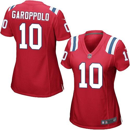 Nike Patriots #10 Jimmy Garoppolo Red Alternate Women's Stitched NFL Elite Jersey