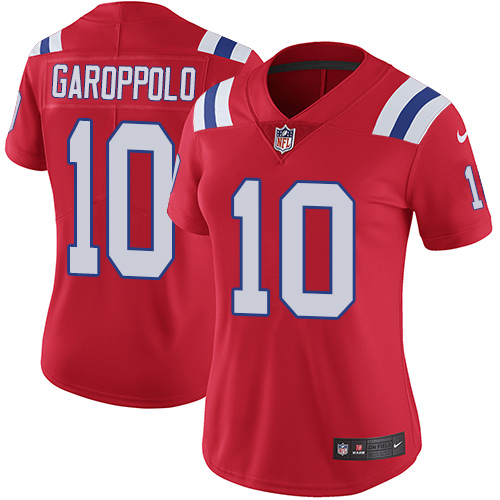 Nike Patriots #10 Jimmy Garoppolo Red Alternate Women's Stitched NFL Vapor Untouchable Limited Jersey