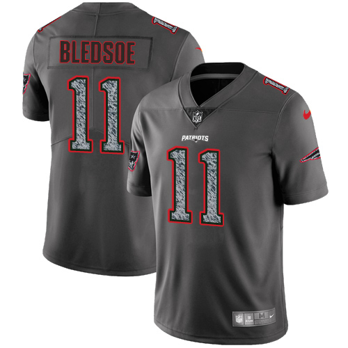 Nike Patriots #11 Drew Bledsoe Gray Static Men's NFL Vapor Untouchable Game Jersey