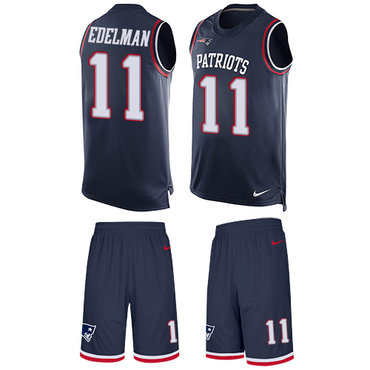 Nike Patriots #11 Julian Edelman Navy Blue Team Color Men's Stitched NFL Limited Tank Top Suit Jersey Nike Patriots #11 Julian Edelman Navy Blue Team Color Men's Stitched NFL Limited Tank Top Suit Jersey
