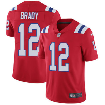 Nike Patriots #12 Tom Brady Red Alternate Men's Stitched NFL Vapor Untouchable Limited Jersey Nike Patriots #12 Tom Brady Red Alternate Men's Stitched NFL Vapor Untouchable Limited Jersey