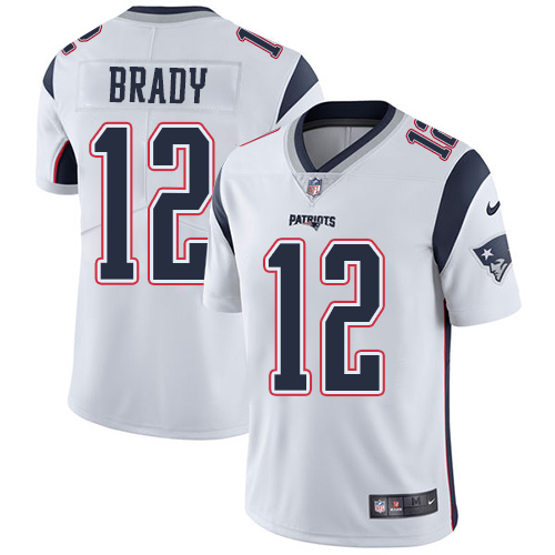 Nike Patriots #12 Tom Brady White Men's Stitched NFL Vapor Untouchable Limited Jersey Nike Patriots #12 Tom Brady White Men's Stitched NFL Vapor Untouchable Limited Jersey