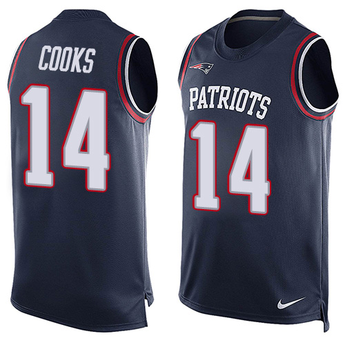 Nike Patriots #14 Brandin Cooks Navy Blue Team Color Men's Stitched NFL Limited Tank Top Jersey Nike Patriots #14 Brandin Cooks Navy Blue Team Color Men's Stitched NFL Limited Tank Top Jersey