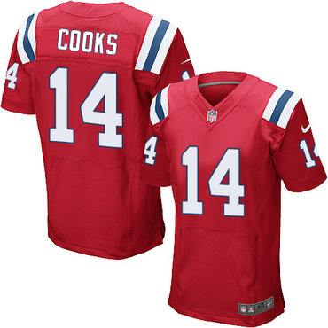 Nike Patriots #14 Brandin Cooks Red Alternate Men's Stitched NFL Elite Jersey Nike Patriots #14 Brandin Cooks Red Alternate Men's Stitched NFL Elite Jersey