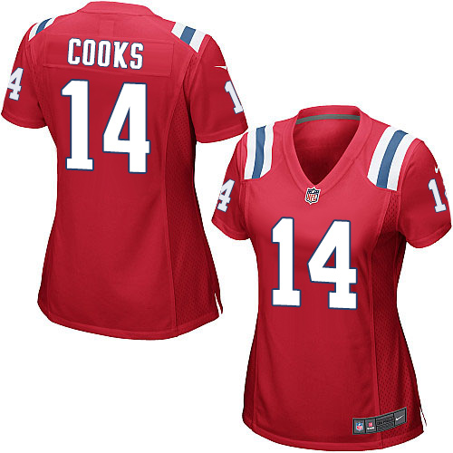 Nike Patriots #14 Brandin Cooks Red Alternate Women's Stitched NFL Elite Jersey