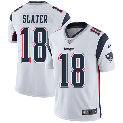 Nike Patriots #18 Matt Slater White Men's Stitched NFL Vapor Untouchable Limited Jersey Nike Patriots #18 Matt Slater White Men's Stitched NFL Vapor Untouchable Limited Jersey