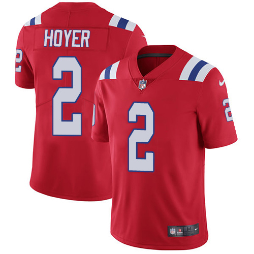 Nike Patriots #2 Brian Hoyer Red Alternate Men's Stitched NFL Vapor Untouchable Limited Jersey Nike Patriots #2 Brian Hoyer Red Alternate Men's Stitched NFL Vapor Untouchable Limited Jersey