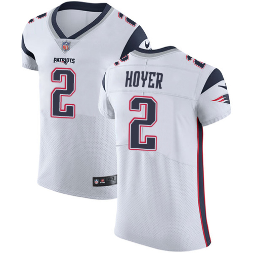 Nike Patriots #2 Brian Hoyer White Men's Stitched NFL New Elite Jersey Nike Patriots #2 Brian Hoyer White Men's Stitched NFL New Elite Jersey