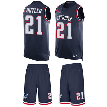 Nike Patriots #21 Malcolm Butler Navy Blue Team Color Men's Stitched NFL Limited Tank Top Suit Jersey Nike Patriots #21 Malcolm Butler Navy Blue Team Color Men's Stitched NFL Limited Tank Top Suit Jersey