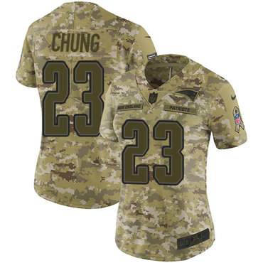 Nike Patriots #23 Patrick Chung Camo Women's Stitched NFL Limited 2018 Salute to Service Jersey Nike Patriots #23 Patrick Chung Camo Women's Stitched NFL Limited 2018 Salute to Service Jersey