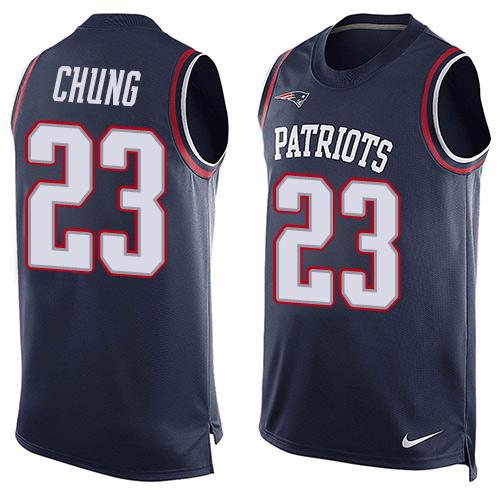 Nike Patriots #23 Patrick Chung Navy Blue Team Color Men's Stitched NFL Limited Tank Top Jersey Nike Patriots #23 Patrick Chung Navy Blue Team Color Men's Stitched NFL Limited Tank Top Jersey