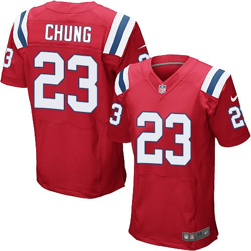 Nike Patriots #23 Patrick Chung Red Alternate Men's Stitched NFL Elite Jersey Nike Patriots #23 Patrick Chung Red Alternate Men's Stitched NFL Elite Jersey
