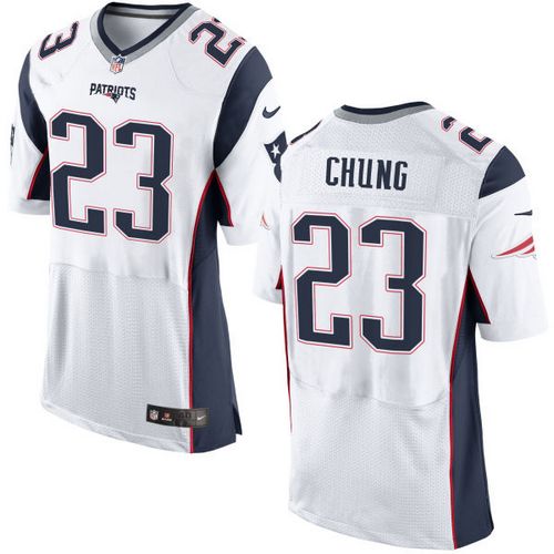 Nike Patriots #23 Patrick Chung White Men's Stitched NFL New Elite Jersey Nike Patriots #23 Patrick Chung White Men's Stitched NFL New Elite Jersey