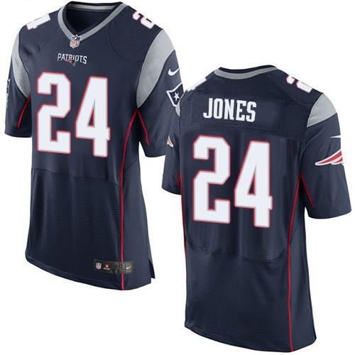 Nike Patriots #24 Cyrus Jones Navy Blue Team Color Men's Stitched NFL New Elite Jersey Nike Patriots #24 Cyrus Jones Navy Blue Team Color Men's Stitched NFL New Elite Jersey