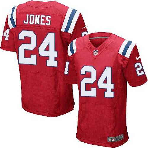 Nike Patriots #24 Cyrus Jones Red Alternate Men's Stitched NFL Elite Jersey Nike Patriots #24 Cyrus Jones Red Alternate Men's Stitched NFL Elite Jersey