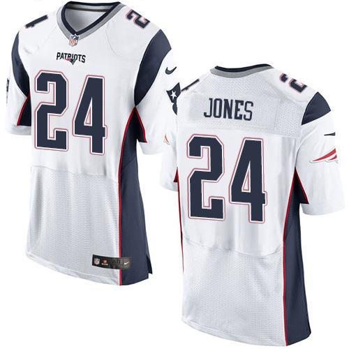 Nike Patriots #24 Cyrus Jones White Men's Stitched NFL New Elite Jersey Nike Patriots #24 Cyrus Jones White Men's Stitched NFL New Elite Jersey