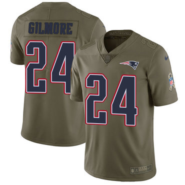 Nike Patriots #24 Stephon Gilmore Olive Men's Stitched NFL Limited 2017 Salute To Service Jersey Nike Patriots #24 Stephon Gilmore Olive Men's Stitched NFL Limited 2017 Salute To Service Jersey