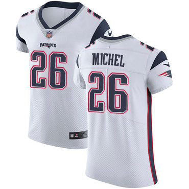 Nike Patriots #26 Sony Michel White Men's Stitched NFL Vapor Untouchable Elite Jersey Nike Patriots #26 Sony Michel White Men's Stitched NFL Vapor Untouchable Elite Jersey