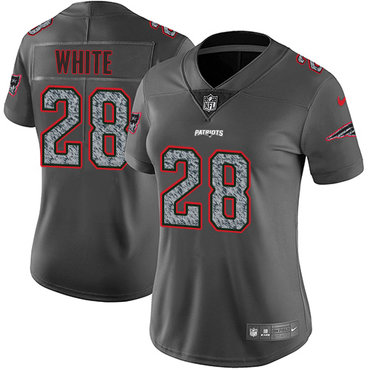 Nike Patriots #28 James White Gray Static Women's NFL Vapor Untouchable Game Jersey Nike Patriots #28 James White Gray Static Women's NFL Vapor Untouchable Game Jersey