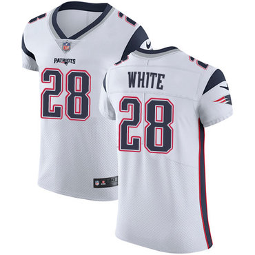 Nike Patriots #28 James White White Men's Stitched NFL Vapor Untouchable Elite Jersey Nike Patriots #28 James White White Men's Stitched NFL Vapor Untouchable Elite Jersey