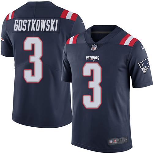 Nike Patriots #3 Stephen Gostkowski Navy Blue Men's Stitched NFL Limited Rush Jersey Nike Patriots #3 Stephen Gostkowski Navy Blue Men's Stitched NFL Limited Rush Jersey