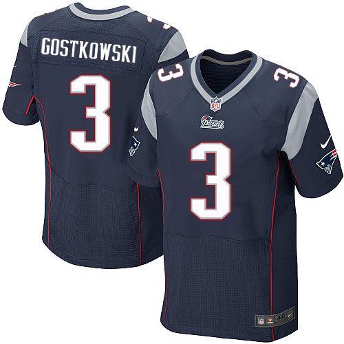 Nike Patriots #3 Stephen Gostkowski Navy Blue Team Color Men's Elite Jersey Nike Patriots #3 Stephen Gostkowski Navy Blue Team Color Men's Elite Jersey