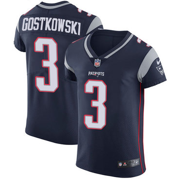 Nike Patriots #3 Stephen Gostkowski Navy Blue Team Color Men's Stitched NFL Vapor Untouchable Elite Jersey