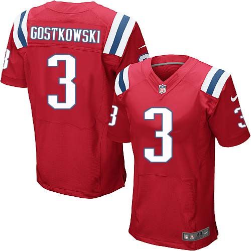Nike Patriots #3 Stephen Gostkowski Red Alternate Men's Stitched NFL Elite Jersey Nike Patriots #3 Stephen Gostkowski Red Alternate Men's Stitched NFL Elite Jersey