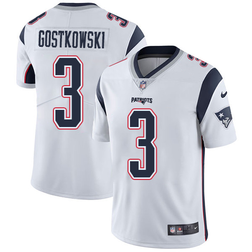 Nike Patriots #3 Stephen Gostkowski White Men's Stitched NFL Vapor Untouchable Limited Jersey Nike Patriots #3 Stephen Gostkowski White Men's Stitched NFL Vapor Untouchable Limited Jersey