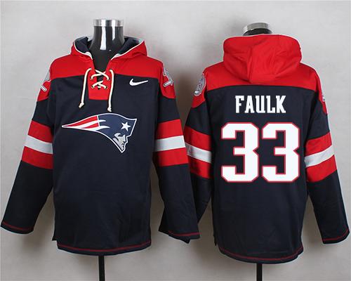 Nike Patriots #33 Kevin Faulk Navy Blue Player Pullover NFL Hoodie Nike Patriots #33 Kevin Faulk Navy Blue Player Pullover NFL Hoodie