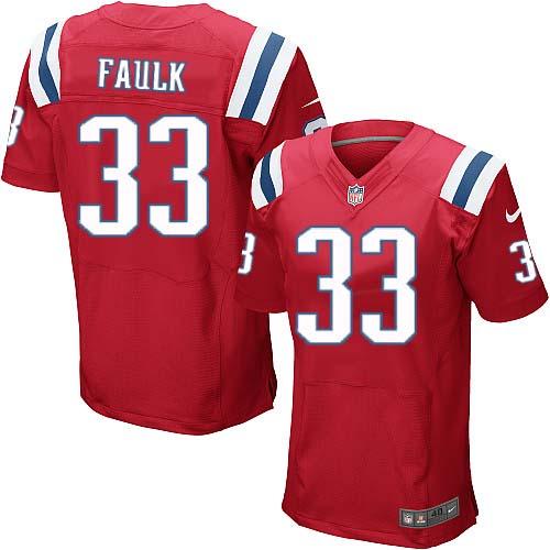Nike Patriots #33 Kevin Faulk Red Alternate Men's Stitched NFL Elite Jersey Nike Patriots #33 Kevin Faulk Red Alternate Men's Stitched NFL Elite Jersey