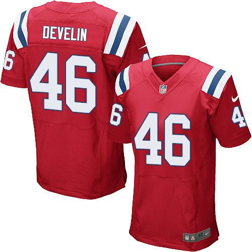 Nike Patriots #46 James Develin Red Alternate Men's Stitched NFL Elite Jersey Nike Patriots #46 James Develin Red Alternate Men's Stitched NFL Elite Jersey