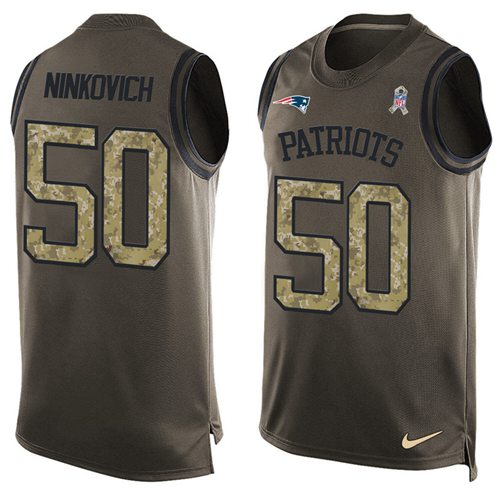 Nike Patriots #50 Rob Ninkovich Green Men's Stitched NFL Limited Salute To Service Tank Top Jersey Nike Patriots #50 Rob Ninkovich Green Men's Stitched NFL Limited Salute To Service Tank Top Jersey